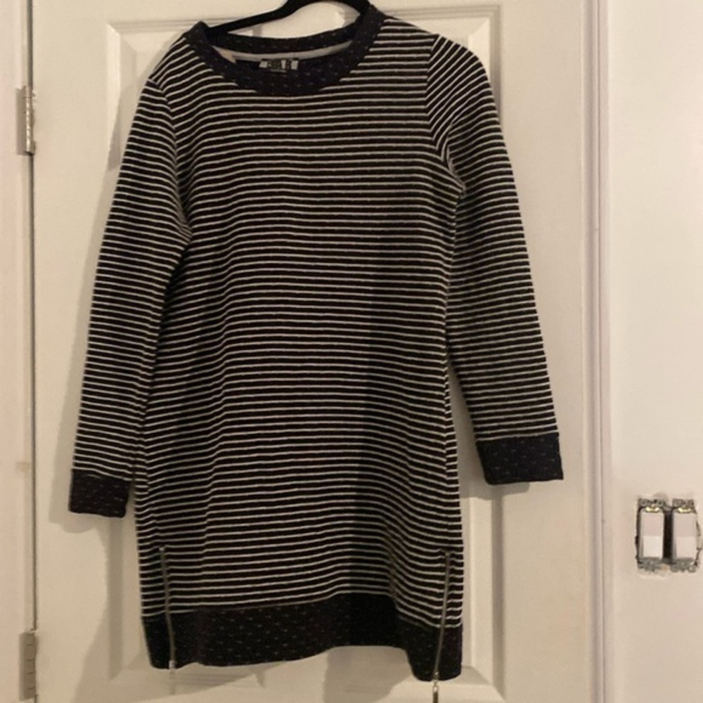 Bar lll striped fleece dress